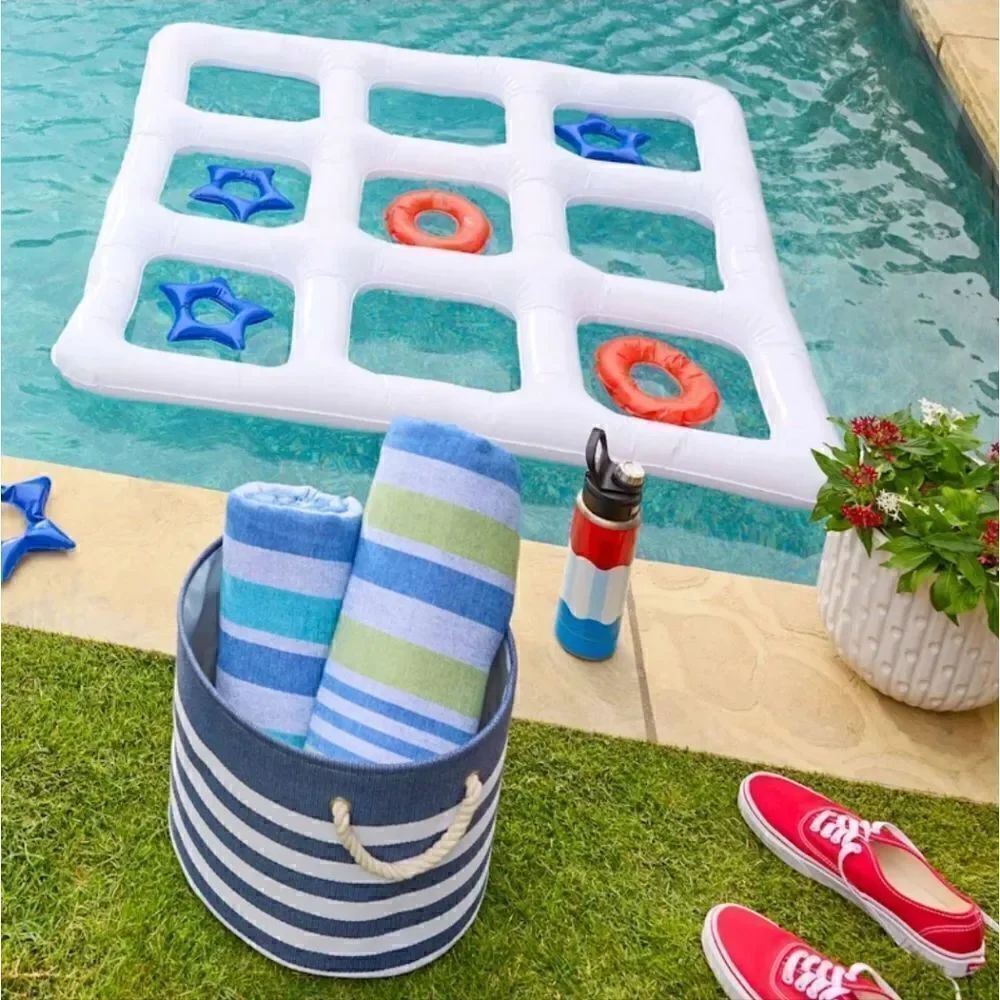 Giant Inflatable Star & Circle Tic-Tac-Toe Summer Outdoor Game Set